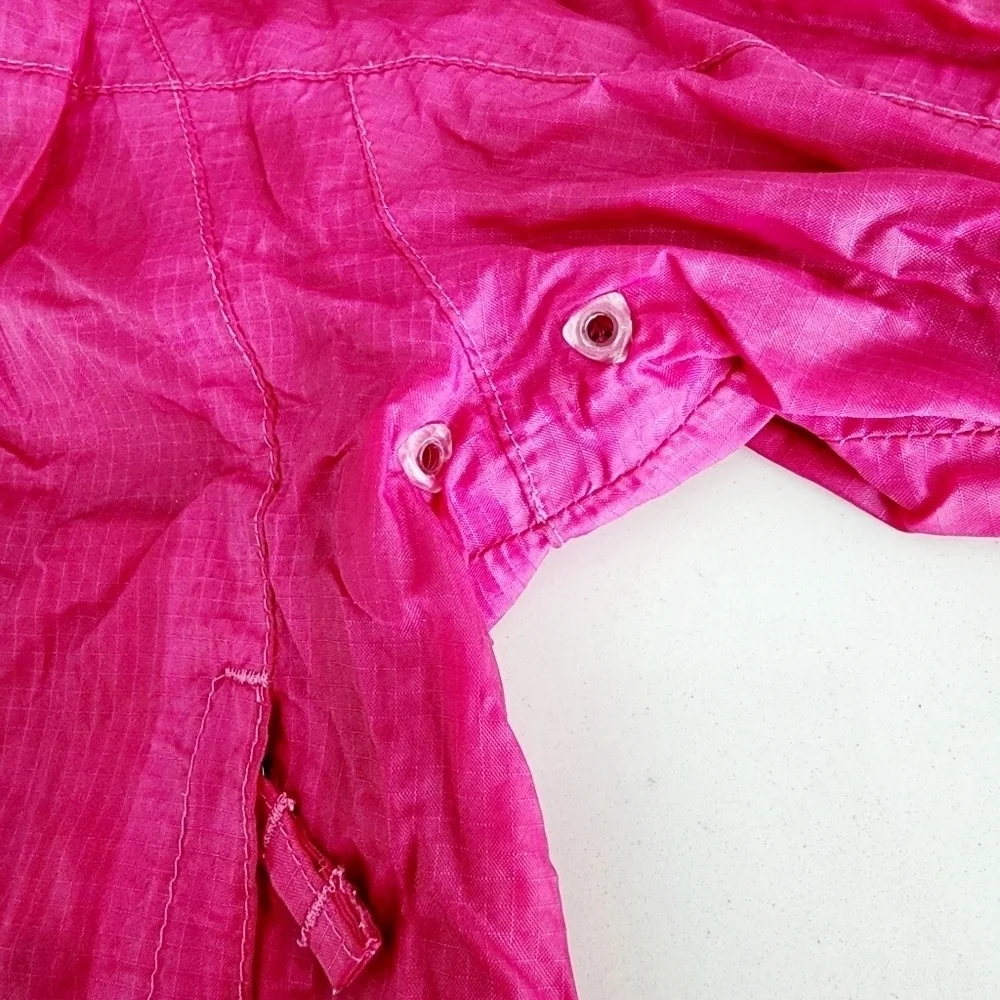 L.L. Bean Pink Hooded Windbreaker Lined Jacket Girl's Size 4 Casual Outdoors EUC